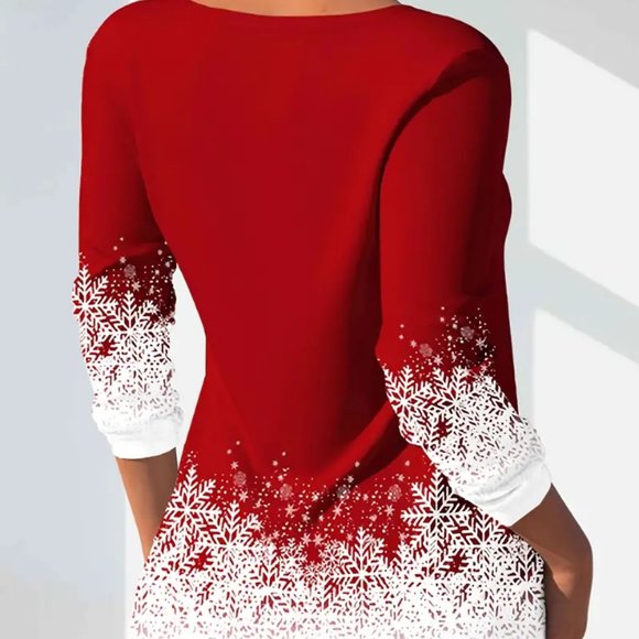 UP TO 50% OFF!! Christmas Tree Blouse Casual Tee Top - Picture 2 of 3